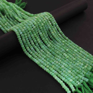 1 Strand Finest Quality Green Opal Faceted Rondelles - Green Opal Rondelles Beads 4mm-5mm 13 Inches BR02259 - Tucson Beads