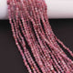 5 Strands Pink Tourmaline 3mm Gemstone Balls, Semiprecious beads 12.5 Inches Long- Faceted Gemstone Jewelry RB0059 - Tucson Beads