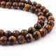 1 Strand Brown Tiger ,Best Quality , High Quality , Smooth Round Balls - Smooth Balls Beads -10mm 15 Inches BR0068 - Tucson Beads