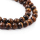 1 Strand Brown Tiger ,Best Quality , High Quality , Smooth Round Balls - Smooth Balls Beads -10mm 15 Inches BR0068 - Tucson Beads