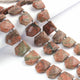 1 Strand Natural Unakite  Faceted Pentagon Shape Briolettes - Jewelry Making Supplies - 13mmx10mm-18mmx12mm 9 Inch BR02236 - Tucson Beads