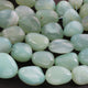 1 Strand  Aqua Chalcedony Smooth Briolettes -Tumbled Shape Briolettes - 18mmx16mm-30mmx25mm- 16 Inches BR01838 - Tucson Beads