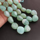 1 Strand  Aqua Chalcedony Smooth Briolettes -Tumbled Shape Briolettes - 18mmx16mm-30mmx25mm- 16 Inches BR01838 - Tucson Beads