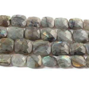 1 Strand Labradorite  Faceted  Briolettes  - Cushion Shape Briolettes  12mm- 10.5 Inches BR02249 - Tucson Beads