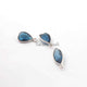 3 Pcs  Blue Hydro 925 Silver Plated Faceted - Assorted Shape Faceted Pendant -13mmx8mm  PC871 - Tucson Beads