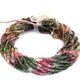 5 Strands Multi Tourmaline Smooth Chicklet Briolettes  -Chicklet Shape Briolettes - 3mm-6mm -13 Inches BR01843 - Tucson Beads