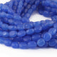 1 Long Strand Blue  Chalcedony  Smooth Briolettes -Oval Shape Briolettes - 7mmx7mm-12mmx8mm - 12 Inches BR0532 - Tucson Beads