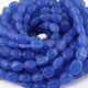 1 Long Strand Blue  Chalcedony  Smooth Briolettes -Oval Shape Briolettes - 7mmx7mm-12mmx8mm - 12 Inches BR0532 - Tucson Beads