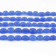 1 Long Strand Blue  Chalcedony  Smooth Briolettes -Oval Shape Briolettes - 7mmx7mm-12mmx8mm - 12 Inches BR0532 - Tucson Beads