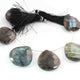 1  Strand Labradorite Faceted Briolettes -Heart Shape  Briolettes  23mmx24mm-29mmx28mm -8.5 Inches BR3045 - Tucson Beads