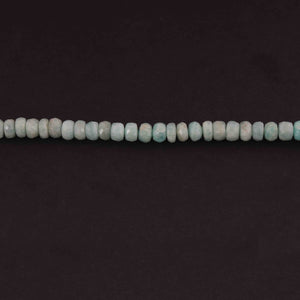 1 Strand Amazonite Faceted  Rondelles ,Round Beads - Gemstone Beads  - 7mm 15.5 Inches BR3619 - Tucson Beads