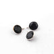 3 Pcs  Black Spinel 925 Silver Plated Faceted - Round Shape Faceted Pendant -13mmx10mm-PC910 - Tucson Beads