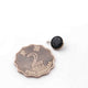 3 Pcs  Black Spinel 925 Silver Plated Faceted - Round Shape Faceted Pendant -13mmx10mm-PC910 - Tucson Beads