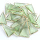 6 Pcs Green Amethyst Faceted 925 Sterling Vermeil Triangle Pendant 38mmx22mm SS087 - Tucson Beads