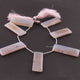 1 Strand Shaded Pink Chalcedony Smooth Rectangle Shape Briolettes - Jewelry Making Supplies - 40mmx13mm-38mmx13mm 8 Inch BR1838 - Tucson Beads