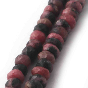 1 Strands Rhodocrosite Faceted Round Beads - Rhodocrosite Faceted Roundelle 6mm-7mm 12 Inches BR486 - Tucson Beads