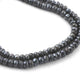 1 Long Strands Gray Moonstone Silver Coated Faceted Rondelles - Gray Moonstone Roundelle Beads 5mm-6mm 15.5 Inches BR479 - Tucson Beads