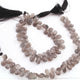 1 Grey Moonstone Faceted Briolettes - Pear Shape Briolettes -10mmx7mm -8 Inches BR02004 - Tucson Beads