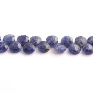 1  Strand Lapis Lazuli Faceted Heart Briolettes - Heart shape Beads - 9mm - 9 Inches BR02519 - Tucson Beads