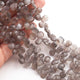 1 Grey Moonstone Faceted Briolettes - Pear Shape Briolettes -10mmx7mm -8 Inches BR02004 - Tucson Beads