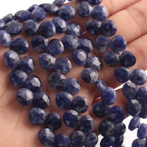 1  Strand Lapis Lazuli Faceted Heart Briolettes - Heart shape Beads - 9mm - 9 Inches BR02519 - Tucson Beads