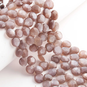 1 Strand Chocolate Moonstone Faceted Heart Shape Briolettes - 10mm 8 Inch BR4053 - Tucson Beads