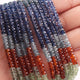 1  Long Strand Multi kyanite Faceted Rondelles  - Round  Shape  Rondelles  4mm-5mm-16 Inches BR02525 - Tucson Beads