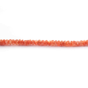 1 Long Strand Sunstone Faceted Rondells  - Round Shape  Rondells - 4mm-5mm-14 Inches BR02225 - Tucson Beads