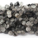 1 Strands Black Rutile Faceted Heart Briolettes - Tourmilated Quartz  Heart Shape Birolettes 8mmx9mm-10mmx10mm 8 inch BR2803 - Tucson Beads