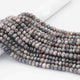 1 Long Strand Gray Silverite  Faceted  Rondelles- Rondelles Beads -7mm-5mm - 13.5  Inches BR0502 - Tucson Beads