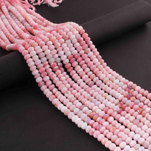 1  Strand Shaded Pink Opal  Faceted Rondelles Beads  - Round Beads 7mm 14 Inches long BR02229 - Tucson Beads