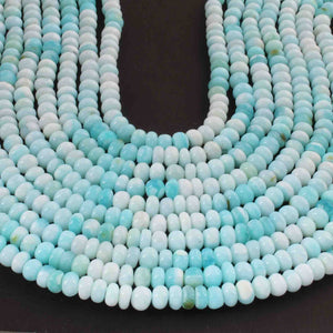 1  Long Strand Peru Opal  Faceted Roundells -Round Shape Roundells - 6mm-7mm-14  Inches BR02237 - Tucson Beads