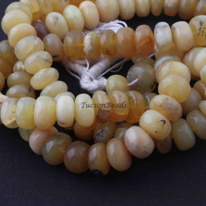 1 Strand Yellow Opal Faceted Rondelles- Yellow Opal Beads 10mm-12mm 19 Inch BR2725 - Tucson Beads