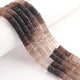 1  Strand  Natural Shaded Smoky Quartz Faceted Heishi Tyre Shape Gemstone Beads,  Shaded Smoky Quartz  Tyre Wheel Rondelles Beads, 7mm 8 Inches BR02891 - Tucson Beads