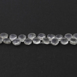 1 Strand Green Amethyst Faceted Heart Shape Briolettes - Amethyst Heart Beads 6mm-7mm 9 Inches BR2718 - Tucson Beads