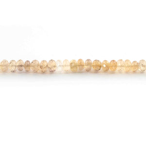 1  Long Strand Bio Lemon Quartz Faceted Rondells -Round  Shape  Rondells  7mm-8mm-8 Inches BR02231 - Tucson Beads