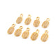 10 PCS Oval Charms 24k Gold Plated Copper  Charm - Copper Pendant 17mmx19mm GPC845 - Tucson Beads