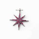 1 Pc Beautiful Ruby Star 925 Sterling Silver/ Vermeil Single Bail Pendant 22mmx19mm WTC454 - Tucson Beads