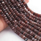 1  Long Strand Chocolate  Moon Stone Faceted Roundells -Round Shape Roundells-8mm- 9mm-13 Inches BR02290 - Tucson Beads