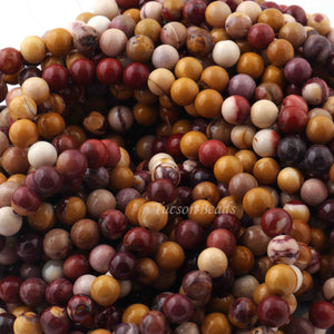 1 Strand  Mokite Best Quality Smooth Round Balls - Smooth Balls Beads - 8mm 14.5 Inches BR0083 - Tucson Beads