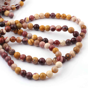 1 Strand  Mokite Best Quality Smooth Round Balls - Smooth Balls Beads - 8mm 14.5 Inches BR0083 - Tucson Beads