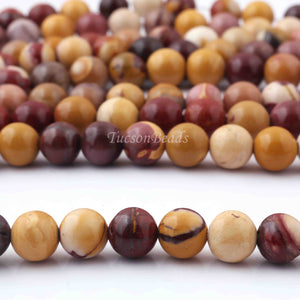 1 Strand  Mokite Best Quality Smooth Round Balls - Smooth Balls Beads - 8mm 14.5 Inches BR0083 - Tucson Beads