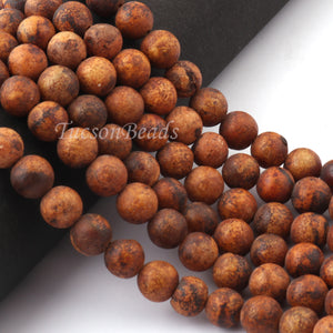 1 Strand Wooden Beads, Best Quality Faceted Round Balls - Smooth Balls Beads - 6mm 15 Inches BR0098 - Tucson Beads