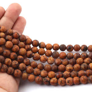 1 Strand Wooden Beads, Best Quality Faceted Round Balls - Smooth Balls Beads - 6mm 15 Inches BR0098 - Tucson Beads