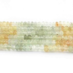 1  Strand Prahnite Faceted Rondelles  - Gemstone Rondelles - 7mmx5mm 11.5 Inches BR0688 - Tucson Beads