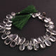 1  Strand Green Amethyst Smooth Briolettes -Pear Shape Briolettes 8mmx7mm-25mmx13mm -9 Inches BR02286 - Tucson Beads