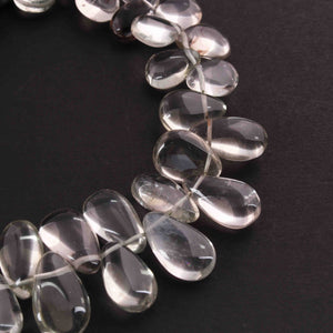 1  Strand Green Amethyst Smooth Briolettes -Pear Shape Briolettes 8mmx7mm-25mmx13mm -9 Inches BR02286 - Tucson Beads