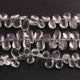 1  Strand Green Amethyst Smooth Briolettes -Pear Shape Briolettes 8mmx7mm-25mmx13mm -9 Inches BR02286 - Tucson Beads