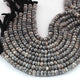 1 Strand Gray Moonstone Silver Coated Faceted Rondelles - Gray Moonstone -7mm - 8mm 8 Inches BR01847 - Tucson Beads