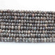 1 Strand Gray Moonstone Silver Coated Faceted Rondelles - Gray Moonstone -7mm - 8mm 8 Inches BR01847 - Tucson Beads